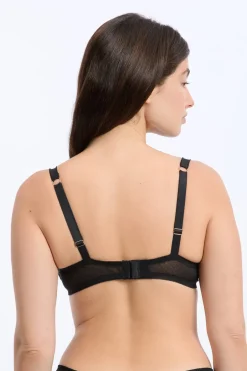 ETAM Sujetadores Talla Grande: Copas D-G|Sujetador balconnet con copas finas de tul NEGRO