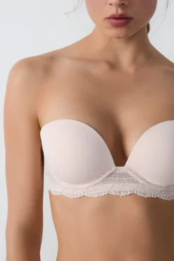 ETAM Sujetadores De Encaje|Push Up|Sujetador bandeau ROSA P&Aacute;LIDO