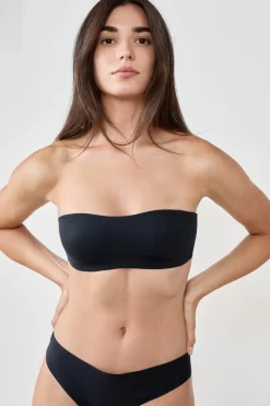 ETAM Sujetadores Invisibles|Sujetadores Deportivos·Sujetadores Invisibles|Sujetador bandeau aros suaves tirantes desmontables NEGRO
