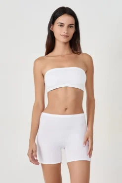 ETAM Lencería De Novia|Sin Tirantes|Sujetador bandeau con aros de algodón orgánico elástico BLANCO