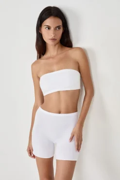 ETAM Lencería De Novia|Sin Tirantes|Sujetador bandeau con aros de algodón orgánico elástico BLANCO