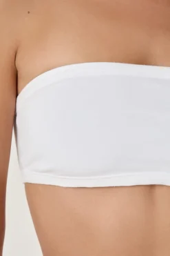 ETAM Lencería De Novia|Sin Tirantes|Sujetador bandeau con aros de algodón orgánico elástico BLANCO