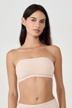 ETAM Lencería De Novia|Sin Tirantes|Sujetador bandeau con aros de algodón orgánico elástico PIEL