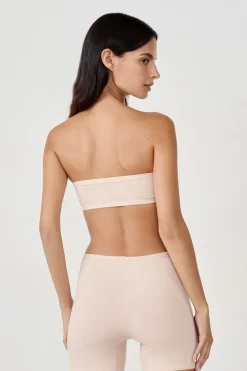 ETAM Lencería De Novia|Sin Tirantes|Sujetador bandeau con aros de algodón orgánico elástico PIEL