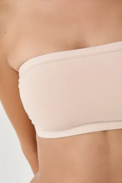 ETAM Lencería De Novia|Sin Tirantes|Sujetador bandeau con aros de algodón orgánico elástico PIEL