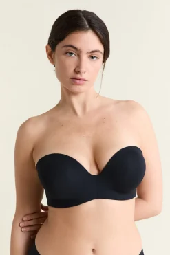 ETAM Sujetadores Invisibles|Sujetadores Deportivos·Sujetadores Invisibles|Sujetador bandeau, copas C-E, tirantes desmontables NEGRO
