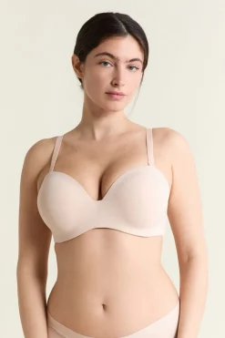ETAM Sujetadores Invisibles|Sujetadores Deportivos·Sujetadores Invisibles|Sujetador bandeau, copas C-E, tirantes desmontables BLANCO ROTO