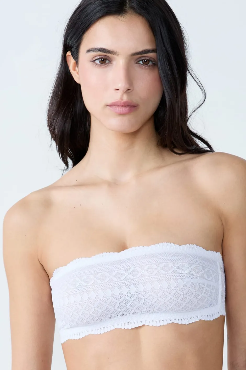 ETAM Lencería De Novia|Sin Tirantes|Sujetador bandeau de encaje BLANCO