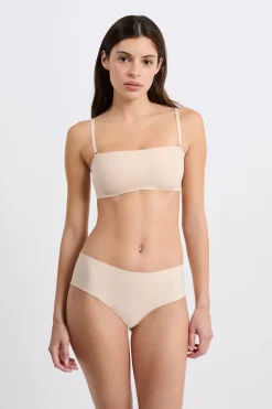 ETAM Sujetadores Invisibles|Sujetadores Deportivos·Sujetadores Invisibles|Sujetador bandeau de microfibra BLANCO ROTO