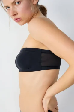 ETAM Sujetadores Invisibles|Sujetadores Deportivos·Sujetadores Invisibles|Sujetador bandeau de microfibra con aros NEGRO