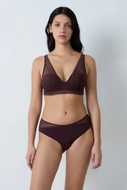 ETAM Lencería De Novia|Sujetadores De Encaje|Sujetador bandeau foulard CHOCOLATE