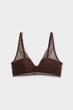 ETAM Lencería De Novia|Sujetadores De Encaje|Sujetador bandeau foulard CHOCOLATE