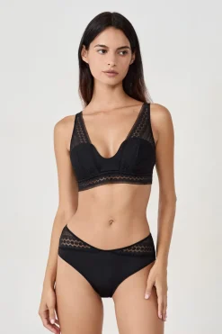 ETAM Sujetadores De Encaje|Sujetadores Talla Grande: Copas D-G|Sujetador bandeau foulard NEGRO