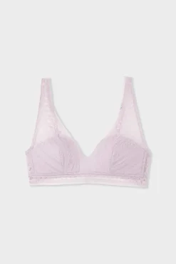 ETAM Sujetadores De Encaje|Sin Tirantes|Sujetador bandeau foulard de encaje LILA