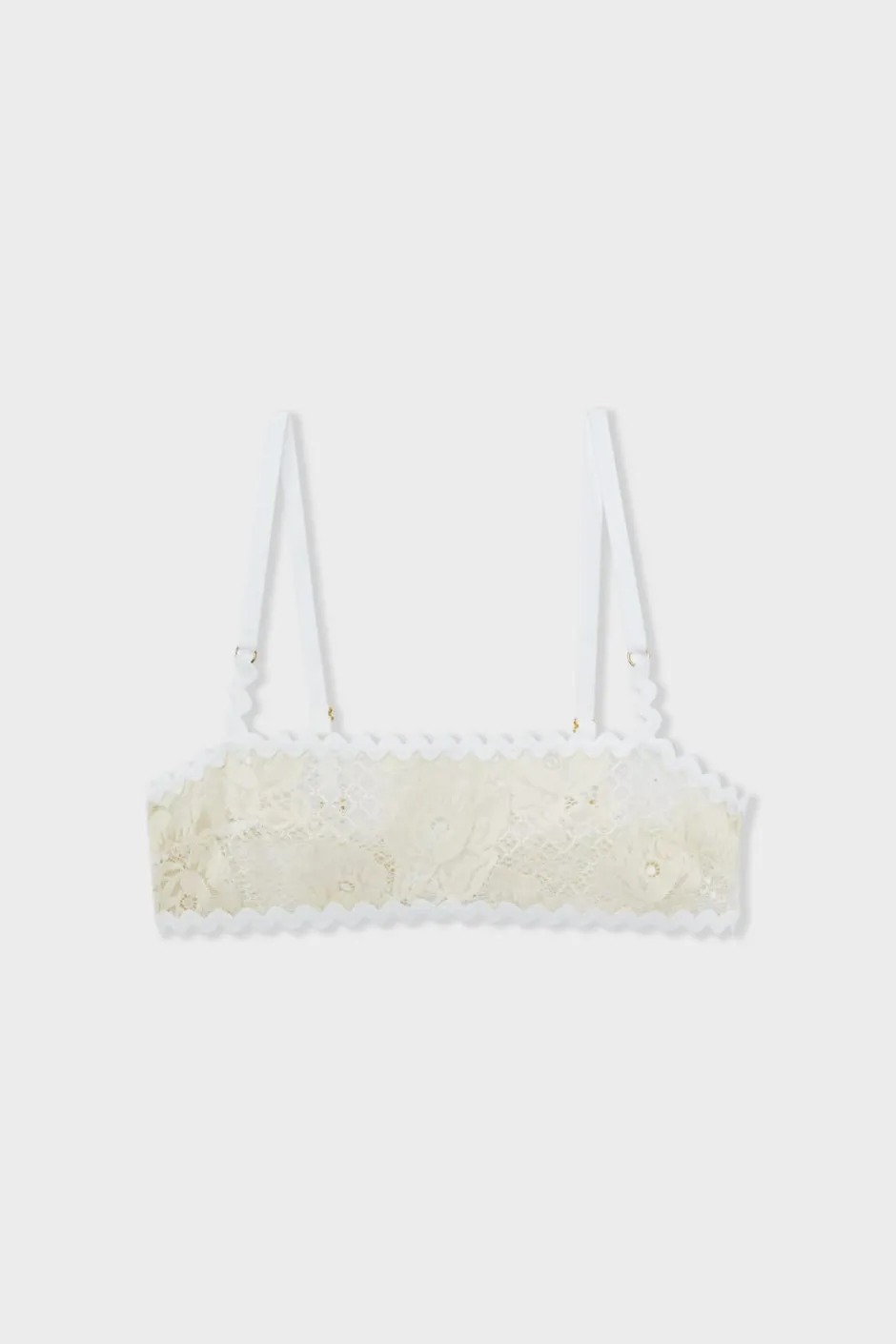 ETAM Sujetadores De Encaje|Sin Tirantes|Sujetador bandeau sin aros de encaje BLANCO ROTO