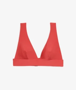 ETAM Triángulos|Sujetador bikini triángulo satinado TERRACOTA