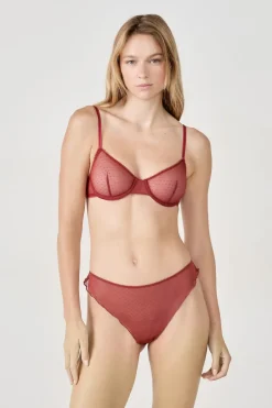 ETAM Sujetadores Talla Grande: Copas D-G|Balconette|Sujetador clásico de tul TERRACOTTA