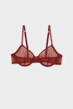 ETAM Sujetadores Talla Grande: Copas D-G|Balconette|Sujetador clásico de tul TERRACOTTA