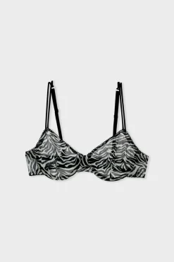 ETAM Balconette|Sujetador clásico de tul cebra ESTAMPADO