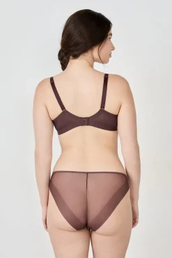 ETAM Lencería De Novia|Sujetadores Talla Grande: Copas D-G|Sujetador con copas finas CHOCOLATE