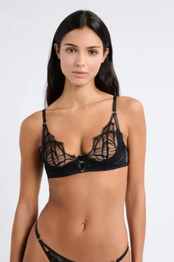 ETAM Sujetadores De Encaje|Sujetadores Sexy|Sujetador con copas finas de encaje NEGRO