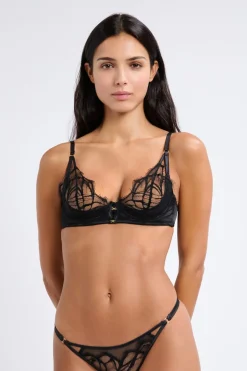ETAM Sujetadores De Encaje|Sujetadores Sexy|Sujetador con copas finas de encaje NEGRO