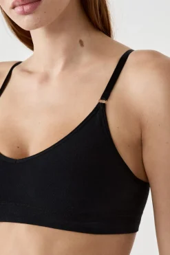 ETAM Bralette|Sin Aro|Sujetador de algodón de máxima comodidad NEGRO
