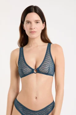 ETAM Sujetadores De Encaje|Bralette|Sujetador de encaje AZUL PETR&Oacute;LEO