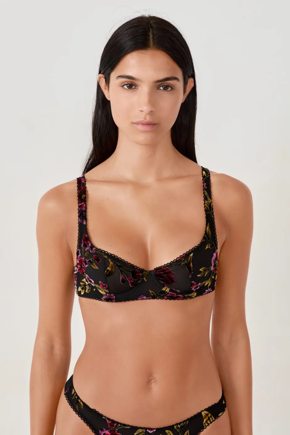 ETAM Sujetadores Talla Grande: Copas D-G|Balconette|Sujetador estampado NEGRO