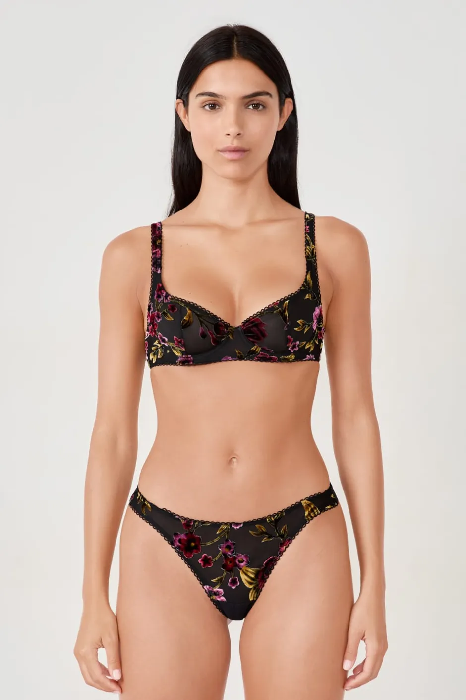 ETAM Sujetadores Talla Grande: Copas D-G|Balconette|Sujetador estampado NEGRO