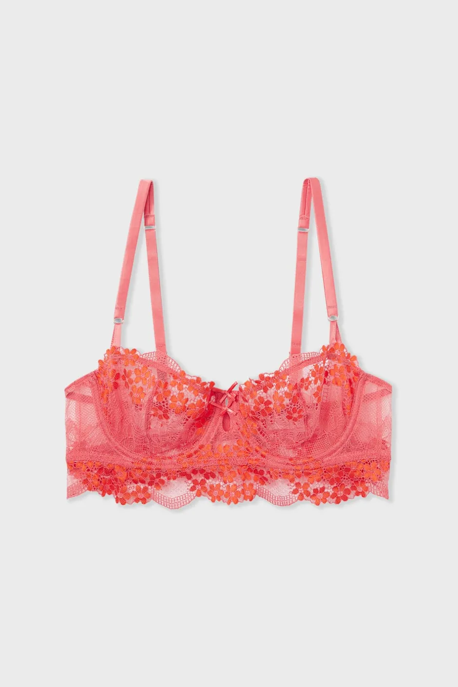 ETAM Balconette|Sujetador N. 9 - Balconnet con bordado floral ROSA