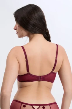 ETAM Sujetadores Talla Grande: Copas D-G|Bustier|Sujetador N.º 9 - balconet BURDEOS GRANATE