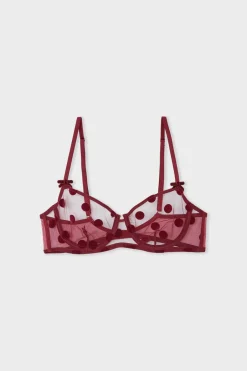 ETAM Sujetadores Talla Grande: Copas D-G|Bustier|Sujetador N.º 9 - balconet BURDEOS GRANATE