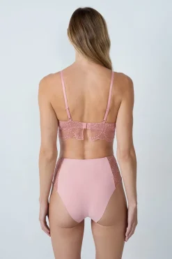 ETAM Sujetadores De Encaje|Sujetadores Talla Grande: Copas D-G|Sujetador Nº 4 - Copa fina ROSA