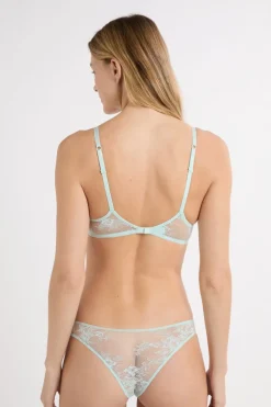ETAM Push Up|Sujetador N.º 2 - El push-up escote pronunciado con bordado AZUL VERDOSO