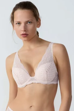 ETAM Push Up|Sujetadores De Encaje|Sujetador Nº 3 - El triángulo push-up ROSA PÁLIDO