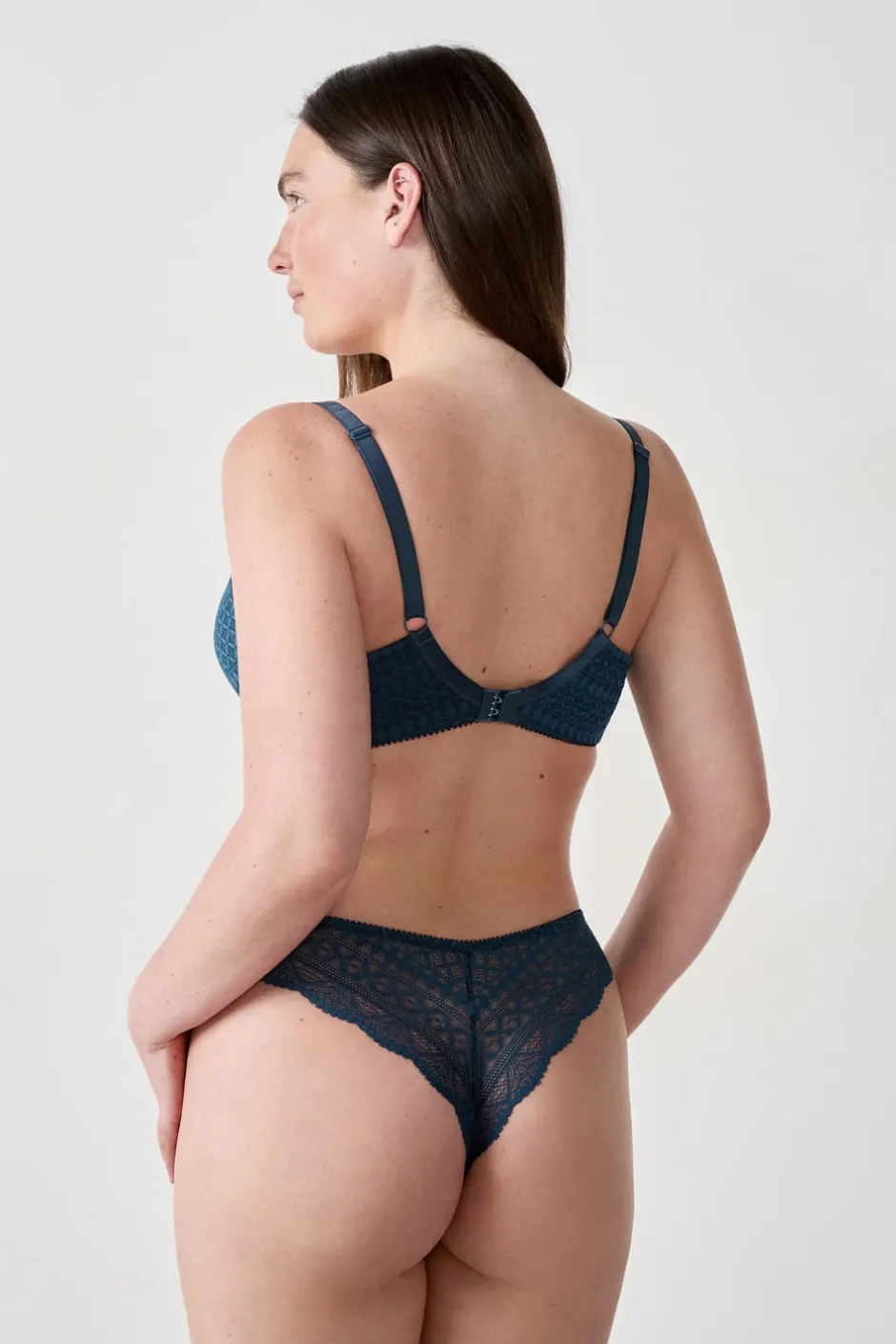 ETAM Push Up|Sujetadores Talla Grande: Copas D-G|Sujetador Nº 2 - Push up escote pronunciado AZUL TINTA
