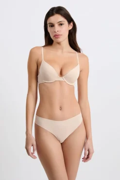 ETAM Sujetadores Invisibles|Sujetadores Deportivos·Sujetadores Invisibles|Sujetador Nº 2 - Push up escote pronunciado BLANCO ROTO