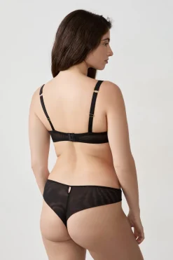 ETAM Sujetadores De Encaje|Sujetadores Talla Grande: Copas D-G|Sujetador N. 5 - Push-up escotado NEGRO