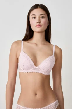 ETAM Sujetadores De Encaje|Push Up|Sujetador N. 2 - Push-up escote pronunciado ROSA CLARO