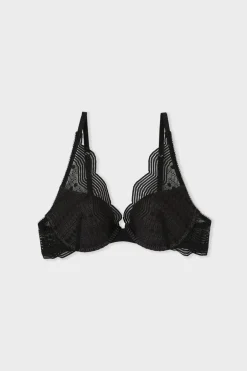 ETAM Sujetadores De Encaje|Push Up|Sujetador N. 3 - Push-up foulard NEGRO