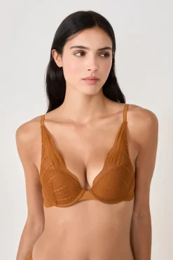 ETAM Sujetadores De Encaje|Push Up|Sujetador N. 3 - Push-up foulard MARRÓN