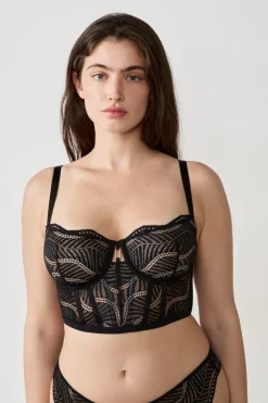 ETAM Sujetadores De Encaje|Bustier|Sujetador N.9 - Balconnet bustier NEGRO