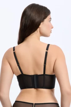 ETAM Sujetadores Talla Grande: Copas D-G|Bustier|Sujetador N.9 - Balconnet de tul NEGRO