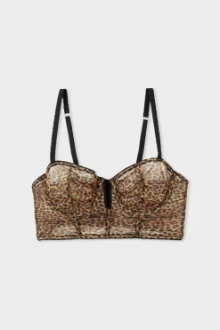 ETAM Sujetadores Talla Grande: Copas D-G|Bustier|Sujetador N.9 - Balconnet de tul MARRON