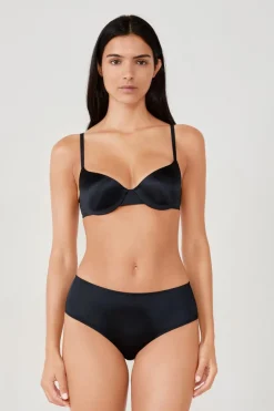 ETAM Sujetadores Talla Grande: Copas D-G|Sujetadores Invisibles|Sujetador N.4 - Copas finas NEGRO