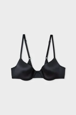 ETAM Sujetadores Talla Grande: Copas D-G|Sujetadores Invisibles|Sujetador N.4 - Copas finas NEGRO