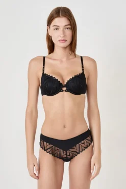 ETAM Sujetadores Talla Grande: Copas D-G|Sujetadores Sexy|Sujetador N.4 - Copas finas NEGRO