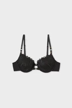 ETAM Sujetadores Talla Grande: Copas D-G|Sujetadores Sexy|Sujetador N.4 - Copas finas NEGRO