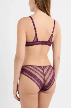 ETAM Sujetadores De Encaje|Push Up|Sujetador N.2 - El push-up escote pronunciado de encaje MORADO